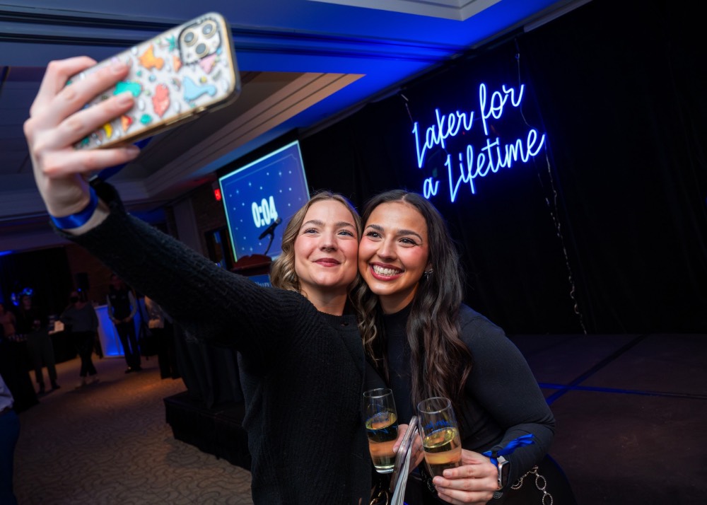 two girls taking a selfie